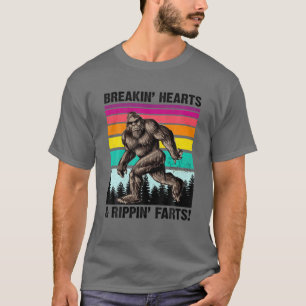 Breaking Hearts and Rippins Furzen Bigfoot Retro V T-Shirt