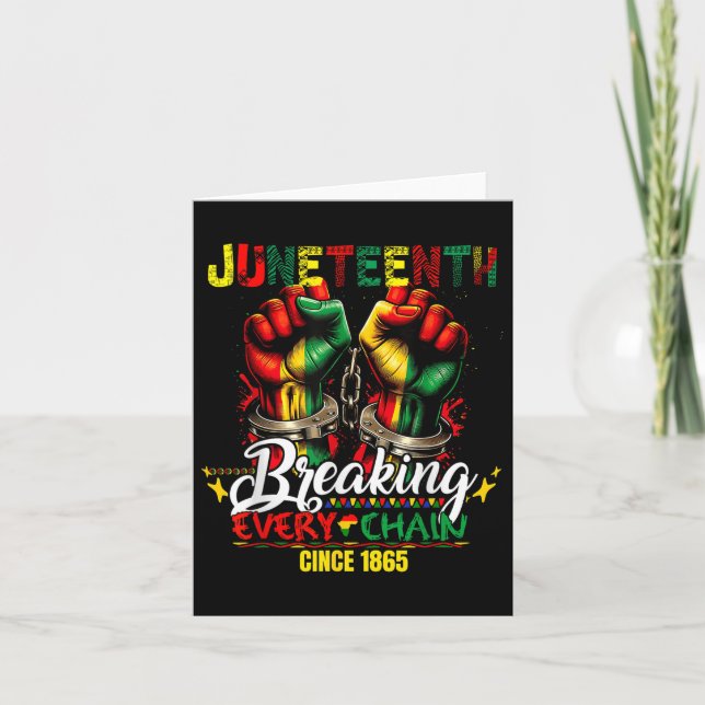 Breaking Jede Kette seit 1865 Frauen Männer Junete Karte (Vorderseite)