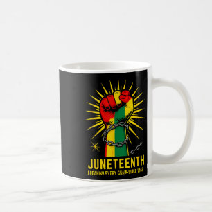 Breaking Jede Kette seit 1865 Juneteenth Black H Kaffeetasse