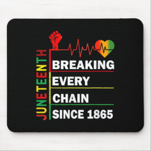Breaking Jede Kette seit 1865 Juneteenth Black H Mousepad