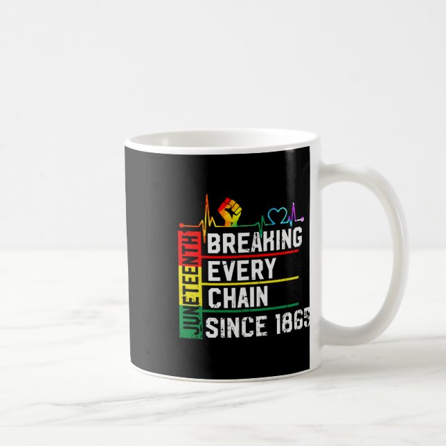 Breaking Jede Kette seit 1865 Junzeenth Black Hi Kaffeetasse (Rechts)