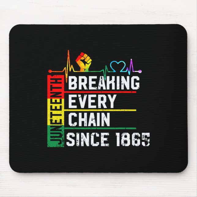 Breaking Jede Kette seit 1865 Junzeenth Black Hi Mousepad (Vorne)