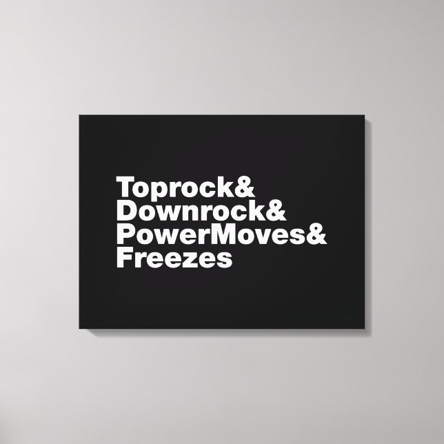 Breaking Moves (Breakdance) Leinwanddruck (Vorderseite)