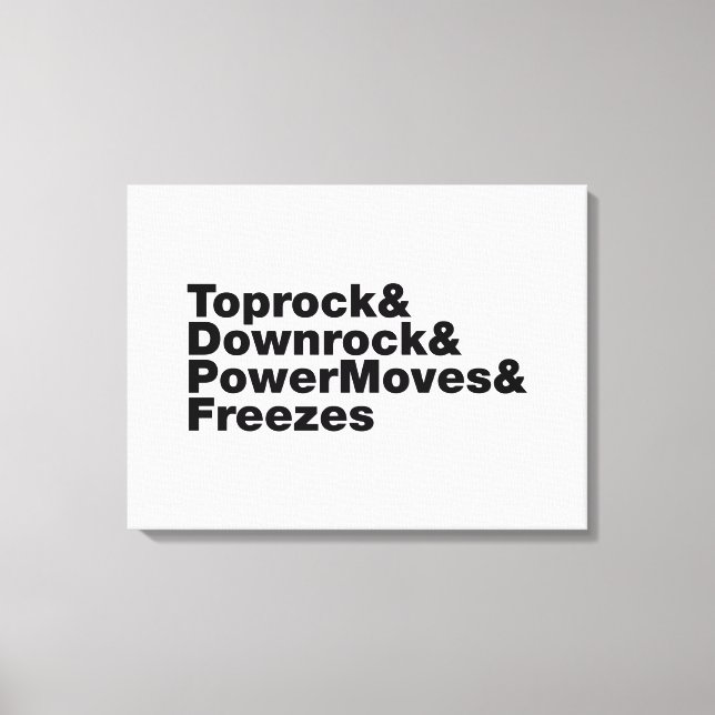 Breaking Moves (Breakdance) Leinwanddruck (Vorderseite)