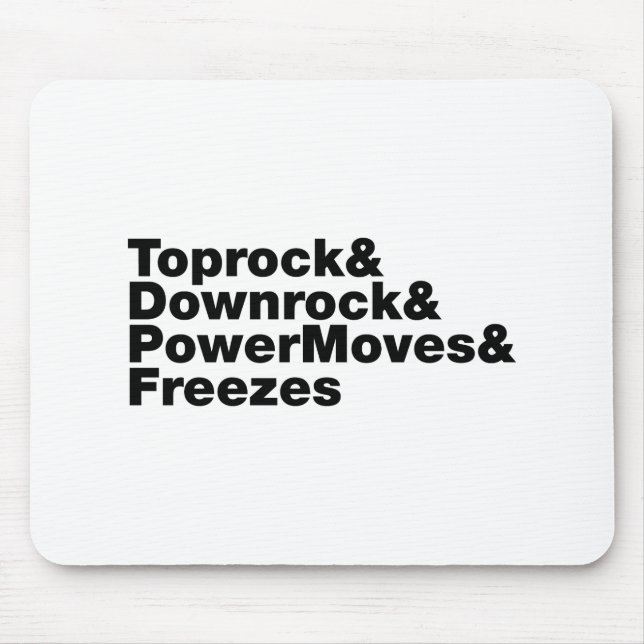 Breaking Moves (Breakdance) Mousepad (Vorne)