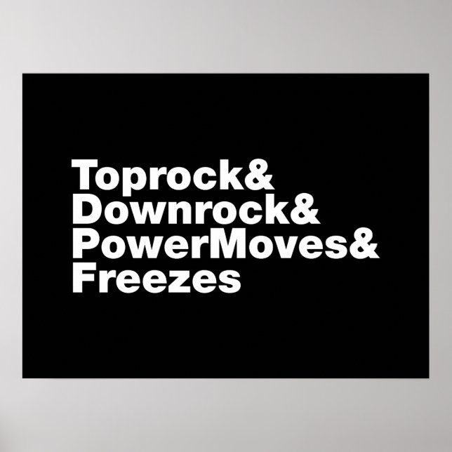 Breaking Moves (Breakdance) Poster (Vorne)