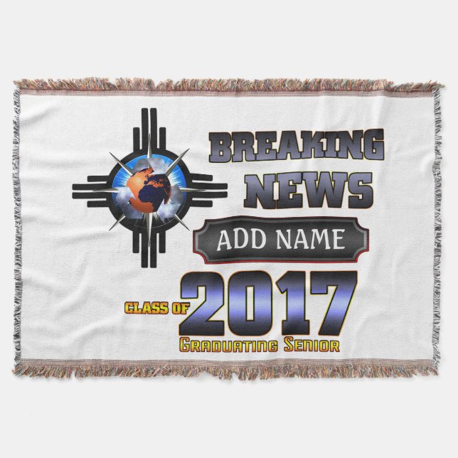 Breaking News Class of 2017 Throw Blanket Decke (Vorderseite)