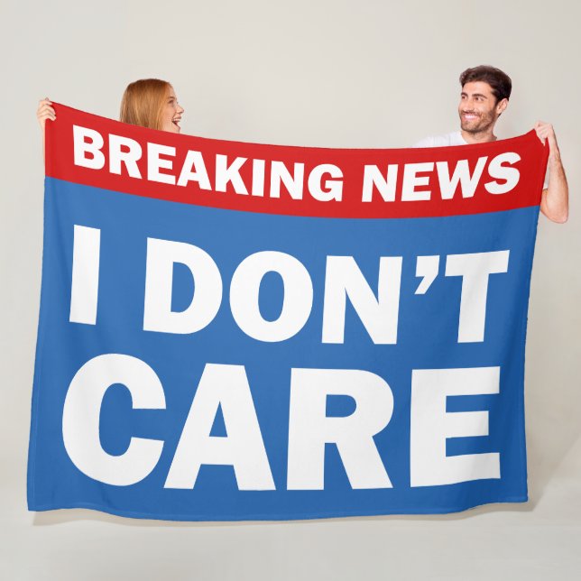 Breaking News Fleecedecke (Beispiel)