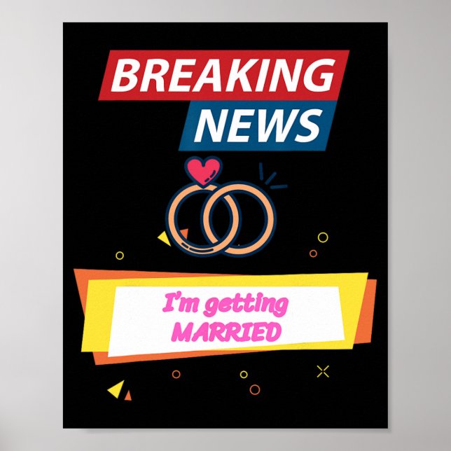 Breaking News werde ich heiraten, um Bride Groo zu Poster (Vorne)