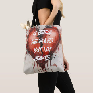 breaking rules tote bag