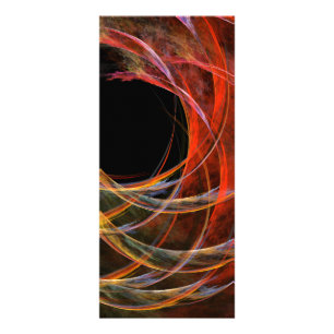 Breaking the Circle Abstract Art Rack Card Werbekarte