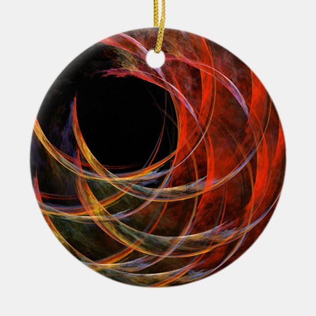 Breaking the Circle Abstrakt Art Circle Ornament (Vorne)