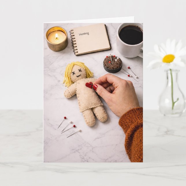 Breaking Up Is Hard To Do Closure Voodoo Doll Karte (Kleine Pflanze)