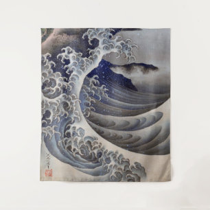 Breaking Waves, Hokusai Wandteppich