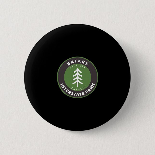 Breaks Interstate Park Kentucky Ky Baum Dge Ferien Button (Vorderseite)