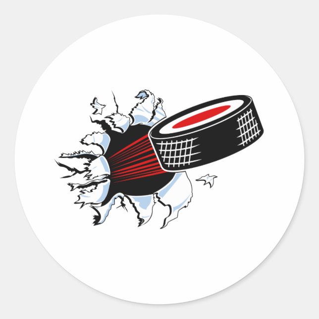Breakthru Hockey Puck Runder Aufkleber (Vorderseite)
