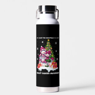 Breast Cancer Awareness Christmas Tree Trinkflasche