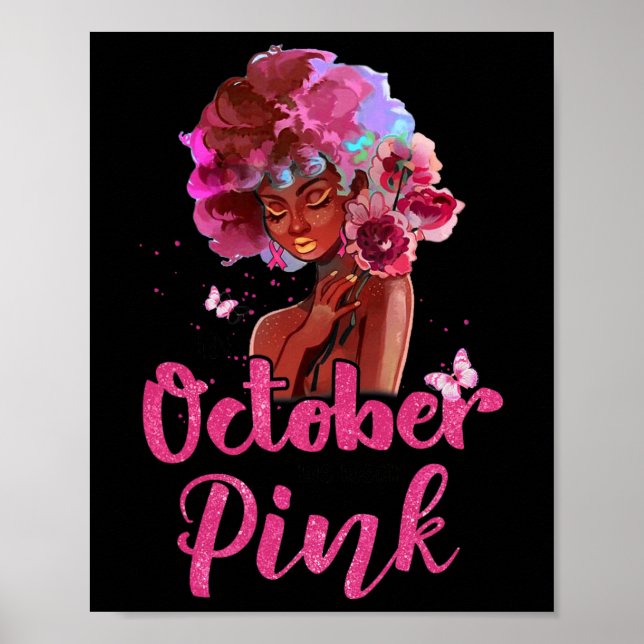 Breast Cancer Awareness In October We Wear Pink Bl Poster (Vorne)