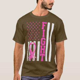Breast Cancer Awareness KAMPF American Flag Men Wo T-Shirt