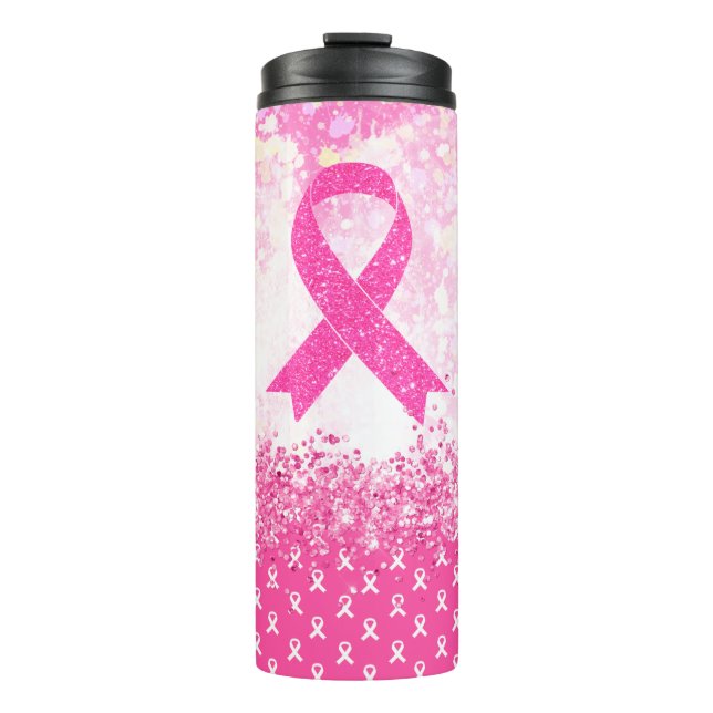 Breast Cancer Awareness Pink Ribbon Thermosbecher (Vorderseite)