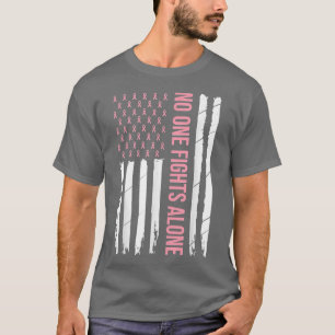 Breast Cancer Awareness Pink Ribbon USA F T-Shirt