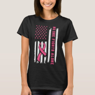 Breast Cancer Awareness Pink Ribbon USA T-Shirt