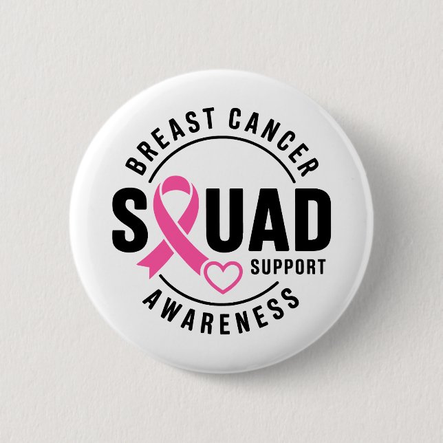 Breast Cancer Awareness Squad Support Button (Vorderseite)