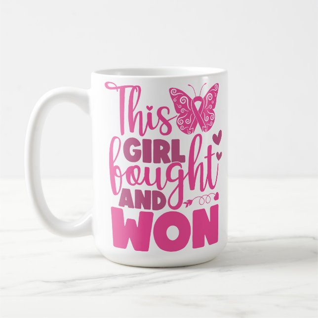 BREAST CANCER-BEWUSSTSEIN UND UNTERSTÜTZUNG KAFFEETASSE (Links)