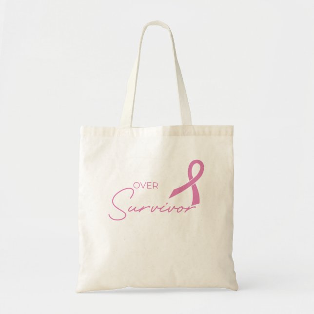 Breast Cancer Fight Cancer Ribbon Long Tragetasche (Vorne)