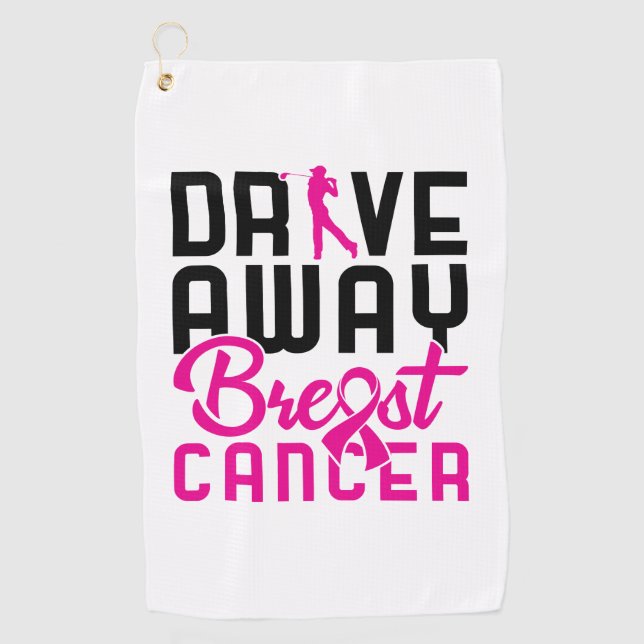 Breast Cancer Golfspielen Golf Golfer entfernen Golfhandtuch (Vorderseite)