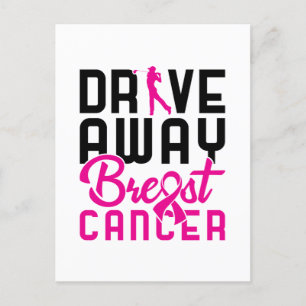 Breast Cancer Golfspielen Golf Golfer entfernen Postkarte