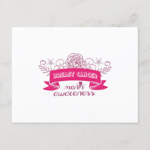 Breast Cancer Month Awareness Postkarte