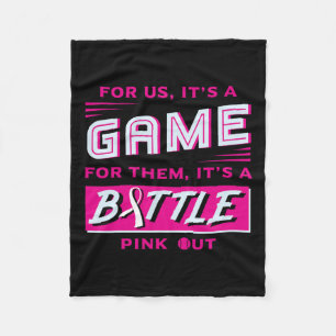Breast Cancer Softball Ball Pink Ribbon Mammog Fleecedecke