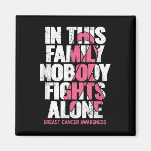 Breast Cancer Support Vintage Family Breast Cancer Magnet