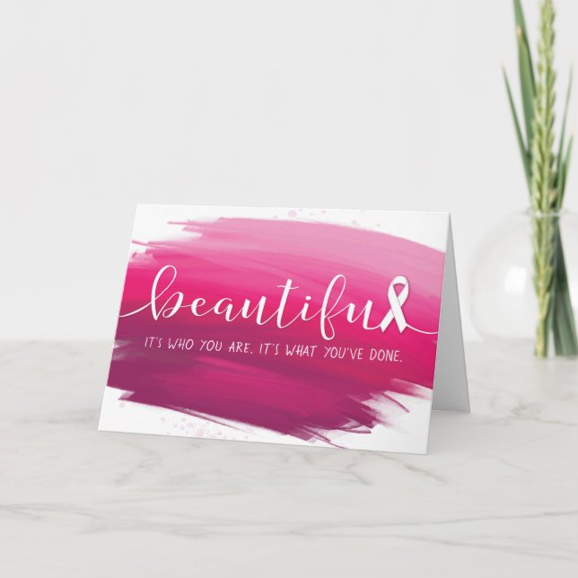 Breast Cancer Survivor You are Beautiful Karte (Vorderseite)