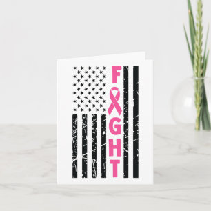 Breast Survivor American Flag Breast Cancer Awaren Karte