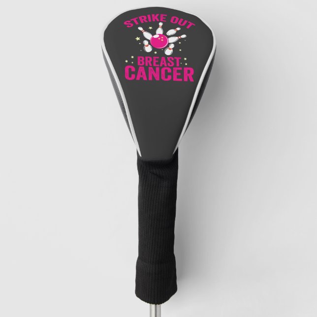 Breastkrebs ausschließen Funny Bowling Sportgesche Golf Headcover (Vorderseite)