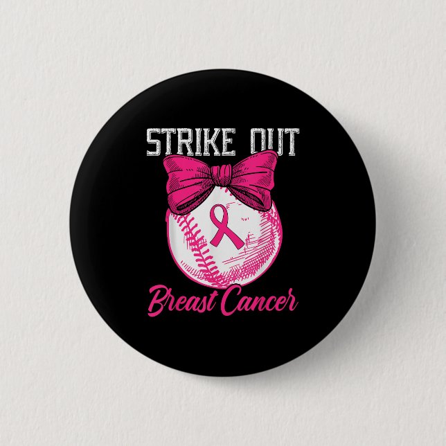 Breastkrebs-Baseball-Brustkrebs beenden Button (Vorderseite)