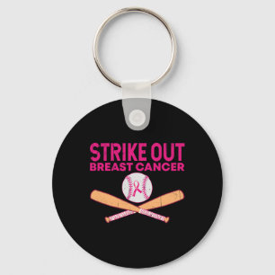 Breastkrebs-Baseball-Brustkrebs beenden Schlüsselanhänger