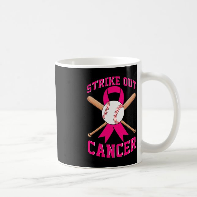 Breastkrebs-Baseball-Kampf Kaffeetasse (Rechts)