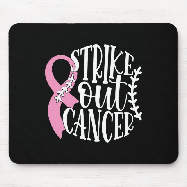 Breastkrebs-Baseball-Kampf Mousepad (Vorne)