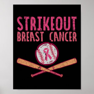 Breastkrebs-Baseball-Kampf Poster