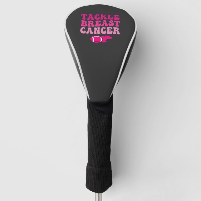 Breastkrebs bekämpfen Funny Fantasy Football Gesch Golf Headcover (Vorderseite)