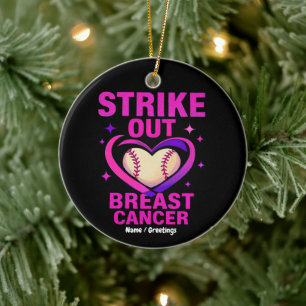 Breastkrebs-Bewusstsein für häusliche Gewalt aussc Keramik Ornament