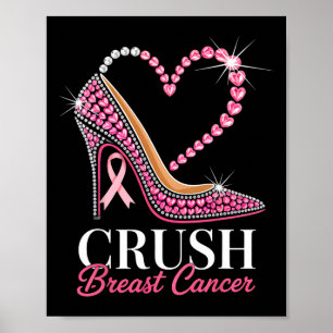 Breastkrebs-Bewusstsein Pink Ribbon High Hee Poster