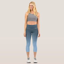 Breath_Zone Blu Gradient Capri Leggings