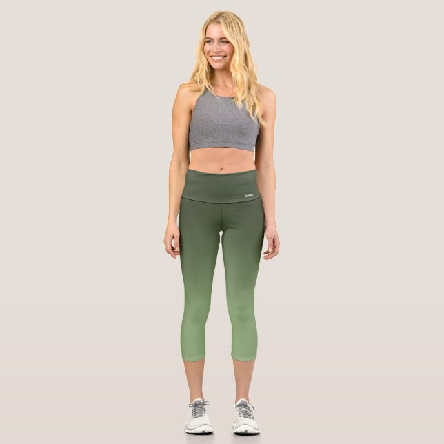 Breath_Zone Grüne Leggings Capri (Vorderseite)