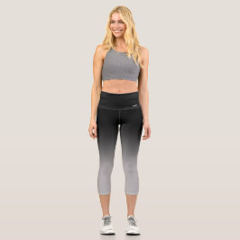 Breath_Zone Schwarze Gradient Capri Leggings
