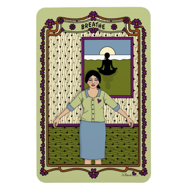 Breathe_A_4x6 Kühlschrank Magnet (Vertikal)