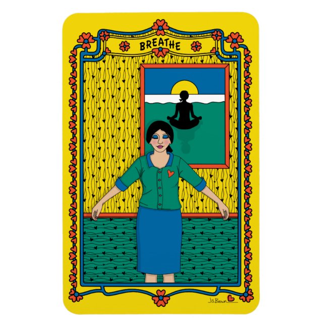 Breathe_B_4x6 Kühlschrank Magnet (Vertikal)